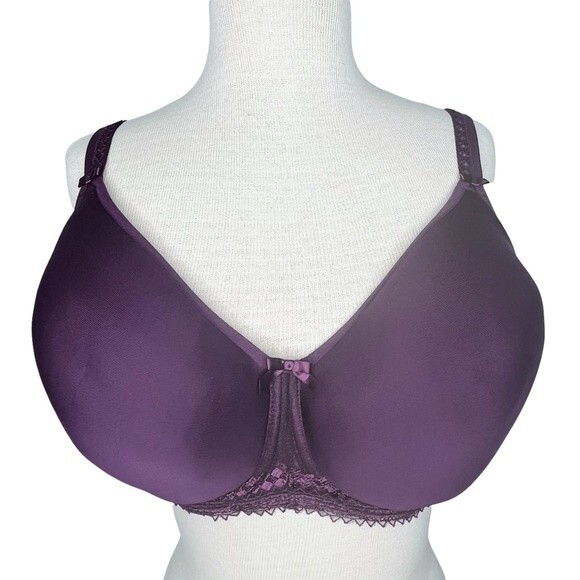 NWOT Fantasie Rebecca T-Shirt Bra sz 34GG * Dark Purple Spacer Foam Deco Lace - Picture 1 of 7